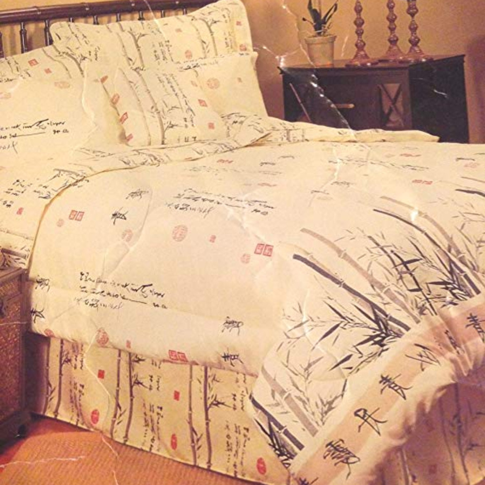 Bedding set 6 pcs twin size comforter, sheet set, bedskirt, sham New Traditions